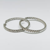 2.81ct tdw Natural Diamond Pave Hoop