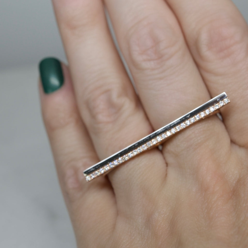 Diamond Coileray Butterfly Double Finger Ring in 14k Gold – Avianne Jewelers