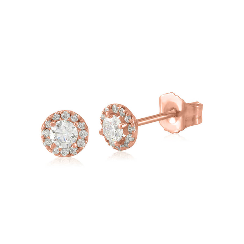 Halo Diamond Studs- Small