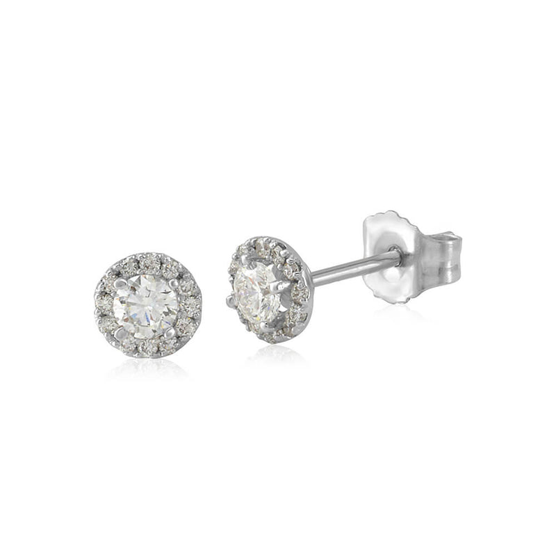 Halo Diamond Studs- Small