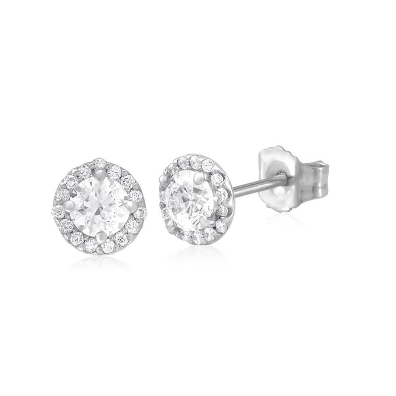 Halo Diamond Studs- Large