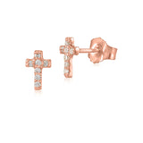 Diamond Cross Studs