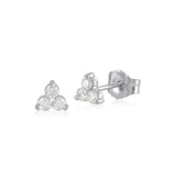 Diamond Trillium Studs- Medium