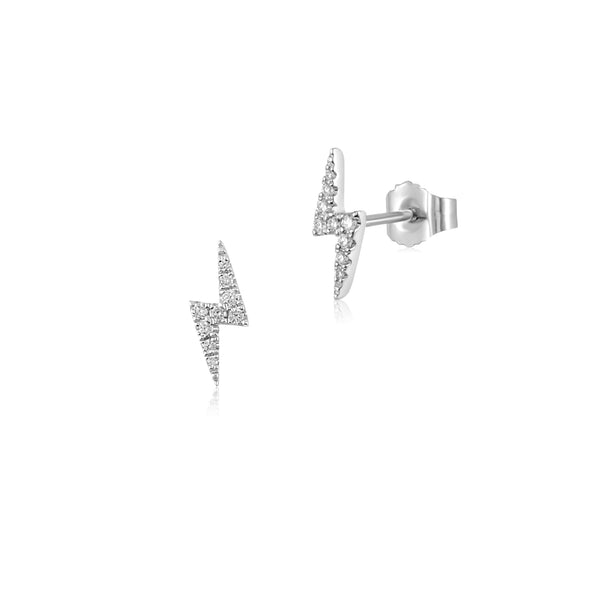 Diamond Lightening Bolt Earring