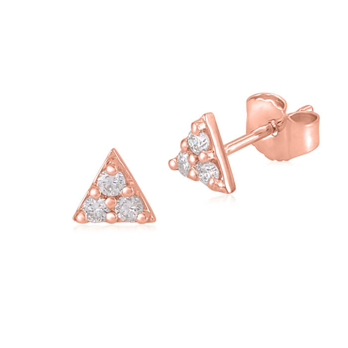 Diamond Triangle Studs- Small