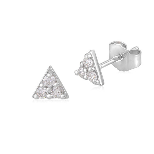 Diamond Triangle Studs- Small