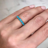 Turquoise Cabochon Eternity Ring