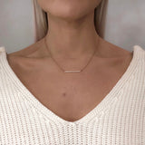 Diamond Bar Necklace- Large