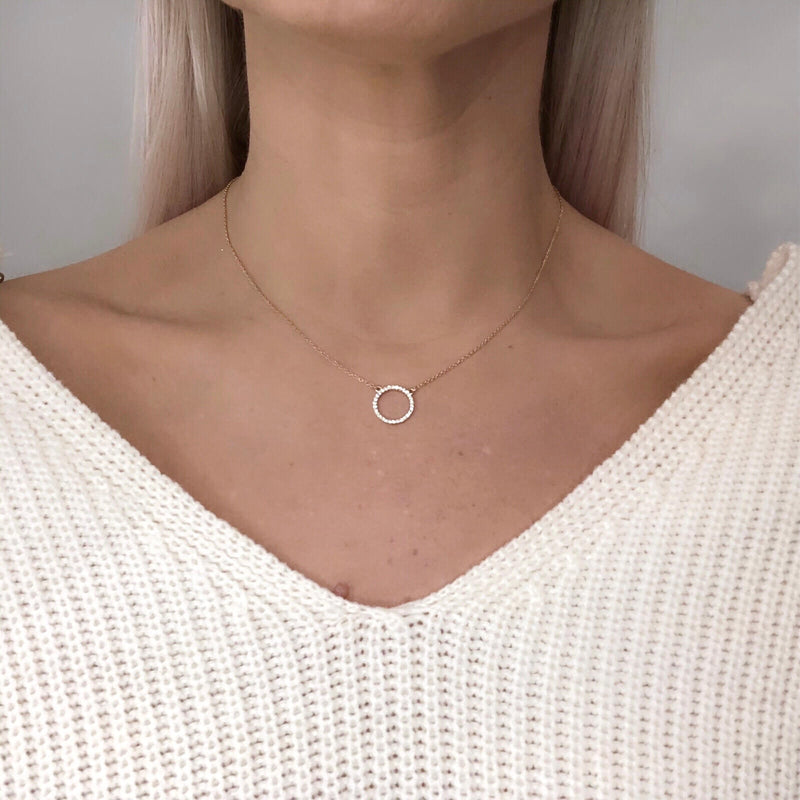 Diamond Circle Necklace