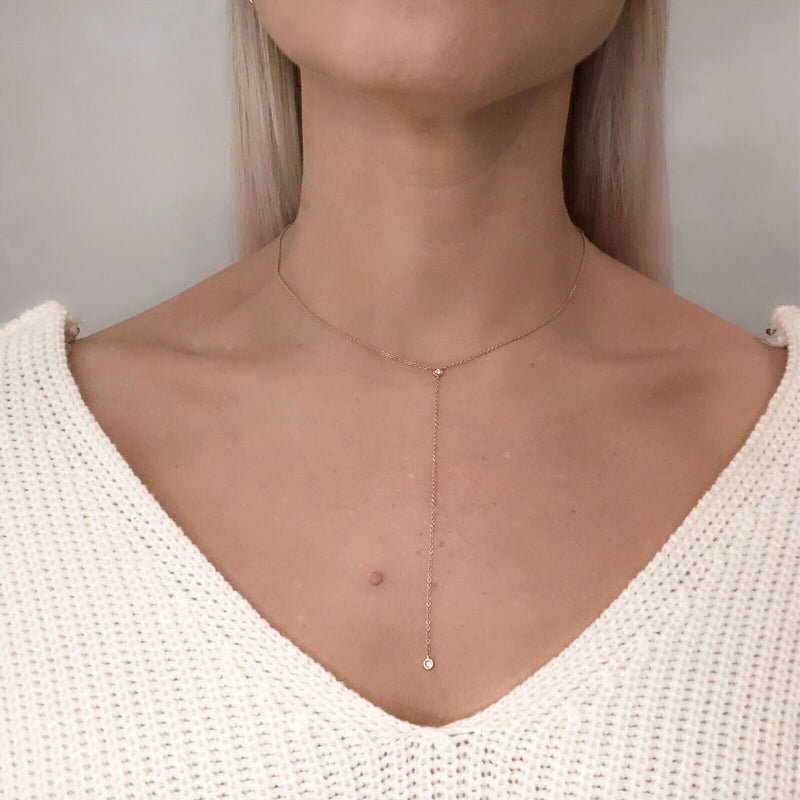 Diamond Lariat Necklace