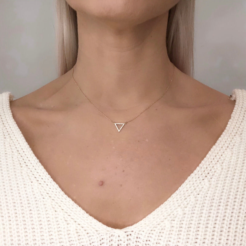 Diamond Triangle Necklace