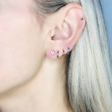 Diamond Trillium Studs- Medium