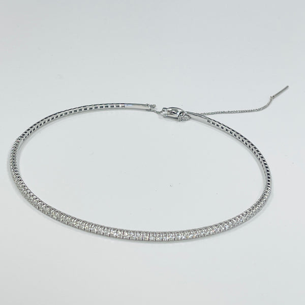 2.68ct tdw Natural Diamond Hoop Choker Necklace