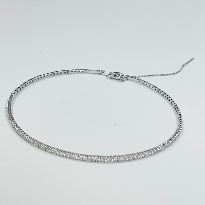 2.68ct tdw Natural Diamond Hoop Choker Necklace