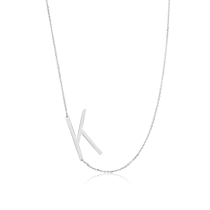 Sideways Initial Necklace