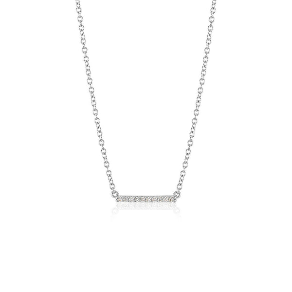 Diamond Bar Necklace - Small