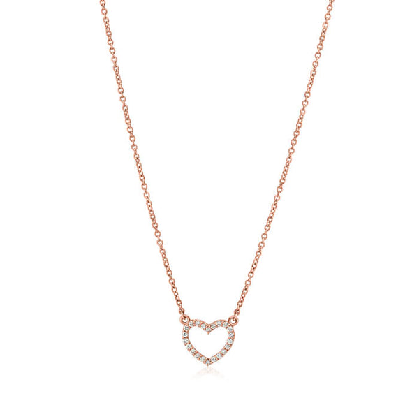 Diamond Heart Necklace- Small