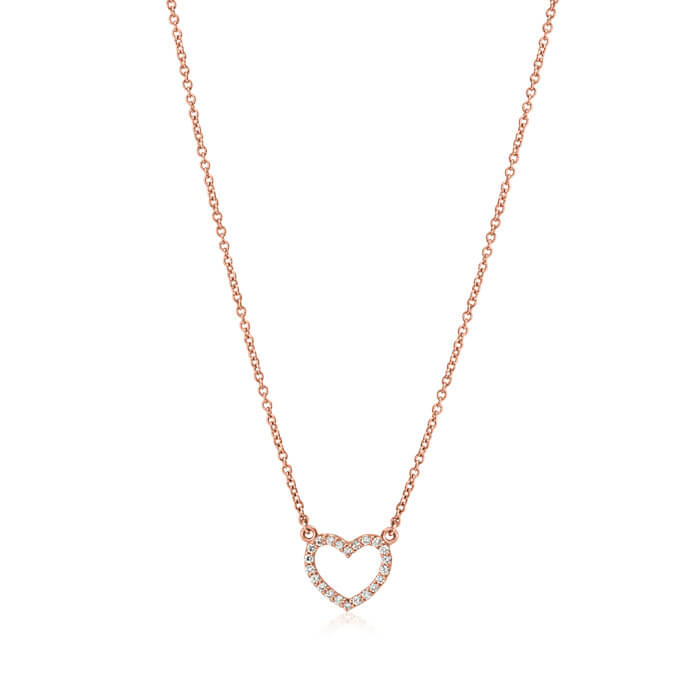 Diamond Heart Necklace- Small