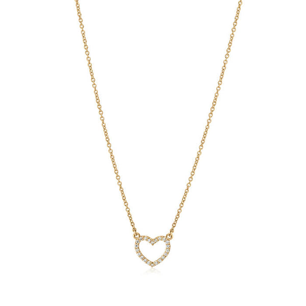 Diamond Heart Necklace- Small