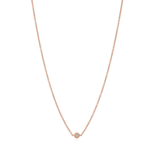 Diamond Solitaire Bezel Necklace