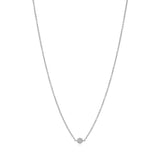 Diamond Solitaire Bezel Necklace