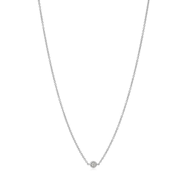 Diamond Solitaire Bezel Necklace