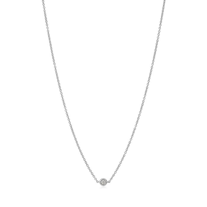 Diamond Solitaire Bezel Necklace