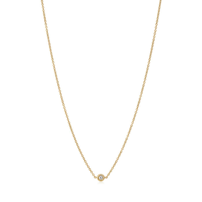 Diamond Solitaire Bezel Necklace