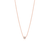 Round Diamond Halo Necklace