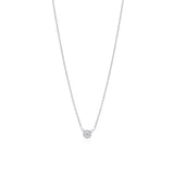 Round Diamond Halo Necklace