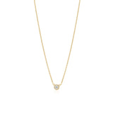 Round Diamond Halo Necklace