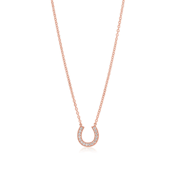 Diamond Horseshoe Necklace- Large