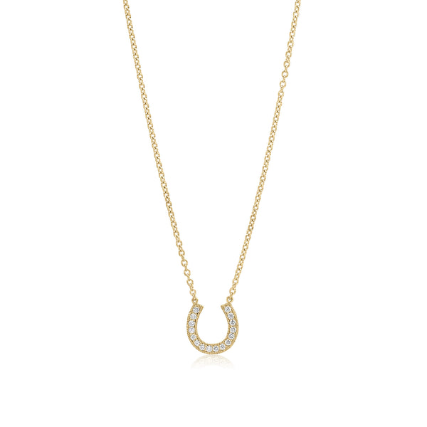 Diamond Horseshoe Necklace- Large