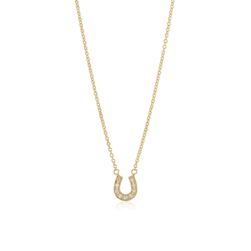 Diamond Horseshoe Necklace- Small