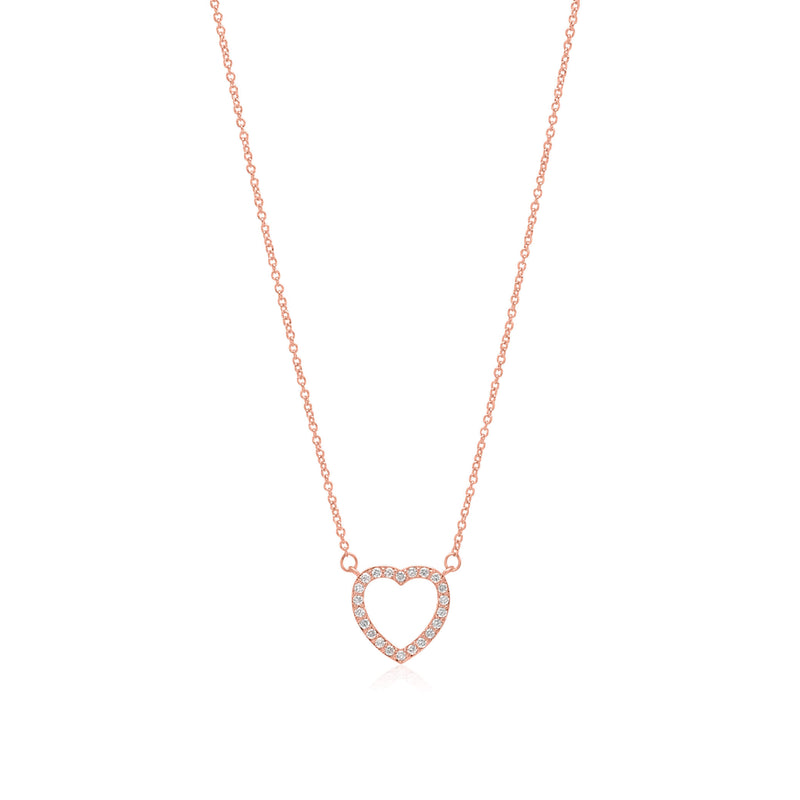 Diamond Heart Necklace- Large