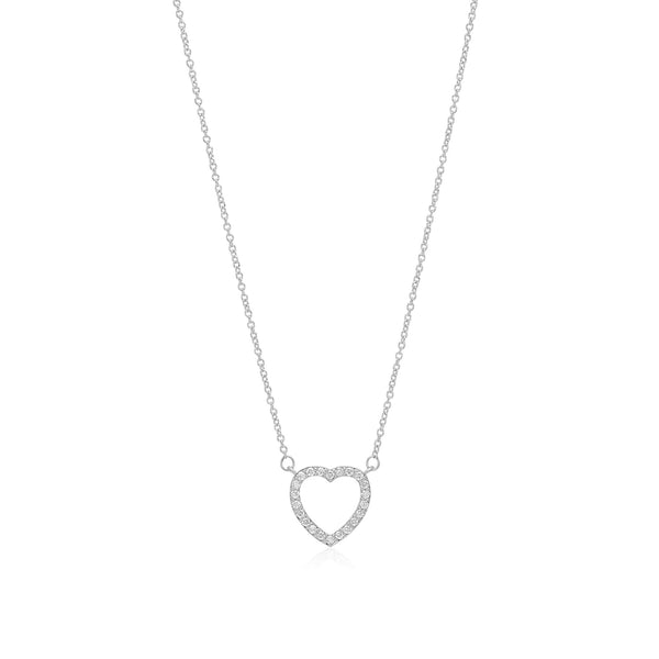 Diamond Heart Necklace- Large