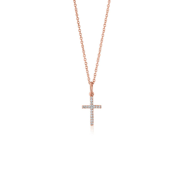 Teeny Diamond Cross Pendant/Charm