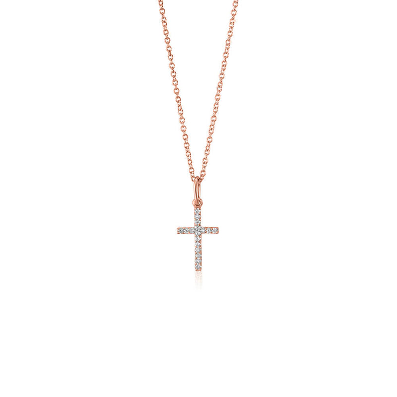 Teeny Diamond Cross Pendant/Charm