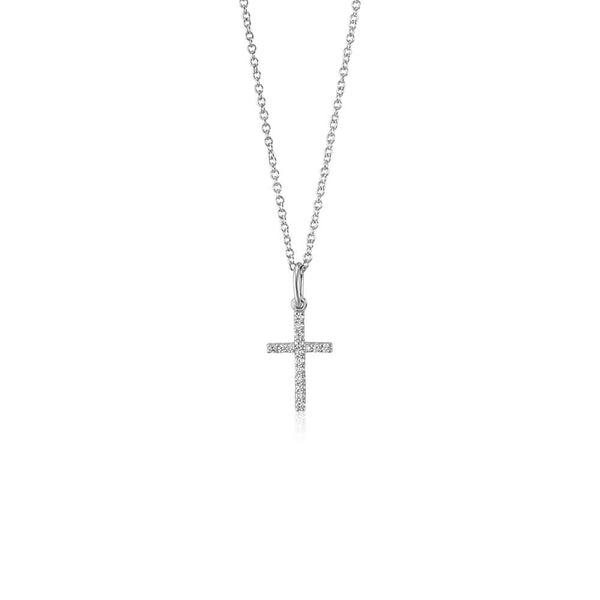 Teeny Diamond Cross Pendant/Charm