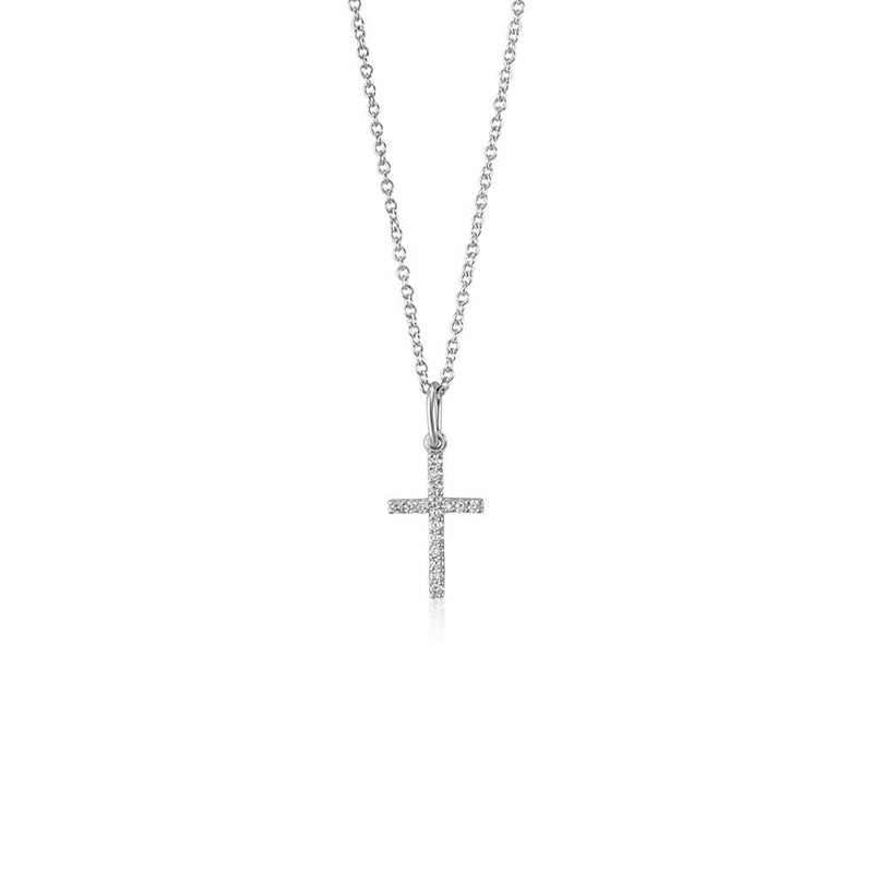 Teeny Diamond Cross Pendant/Charm