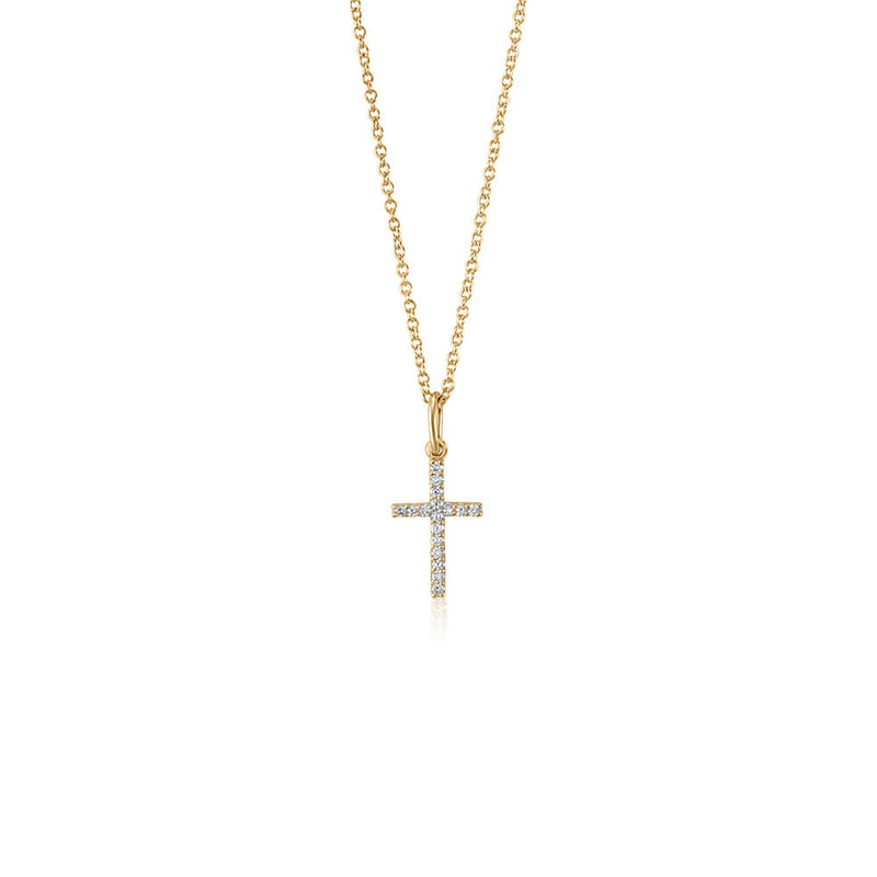 Teeny Diamond Cross Pendant/Charm