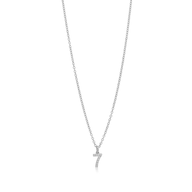 Diamond Number Pendant/ Charm