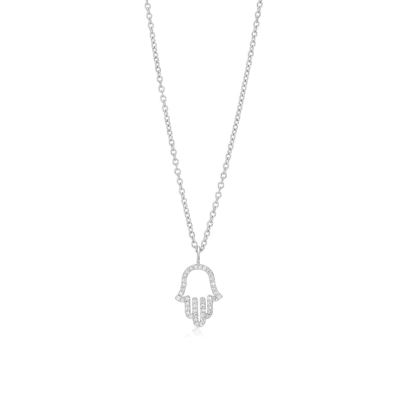 Diamond Hamsa Pendant/ Charm