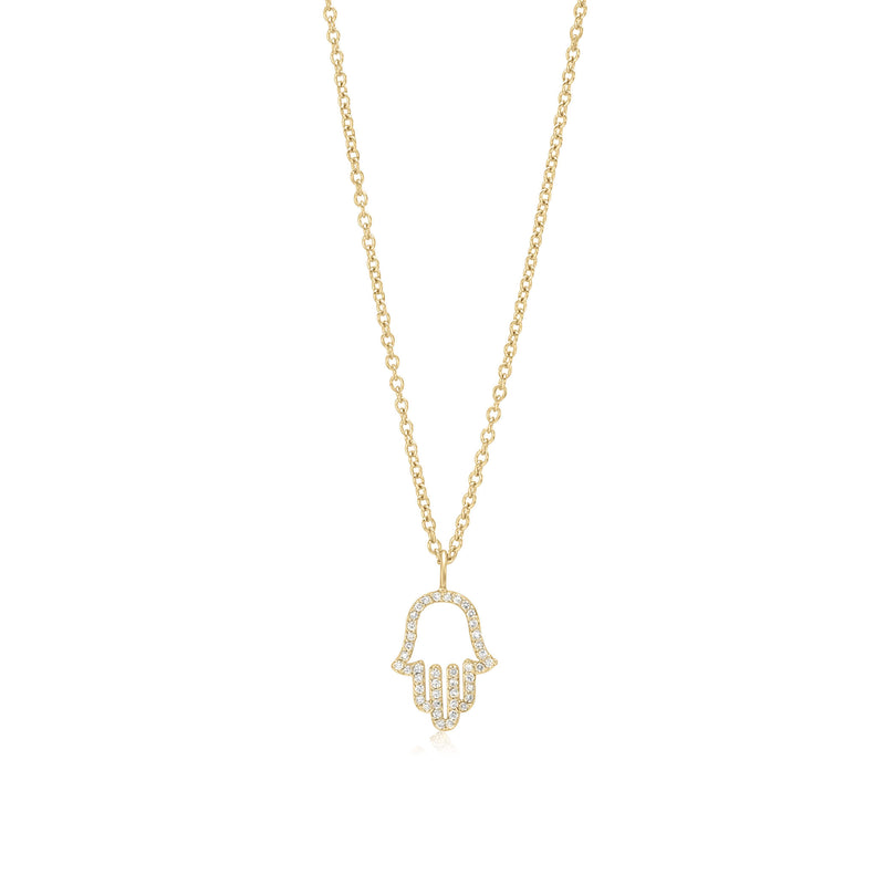 Diamond Hamsa Pendant/ Charm