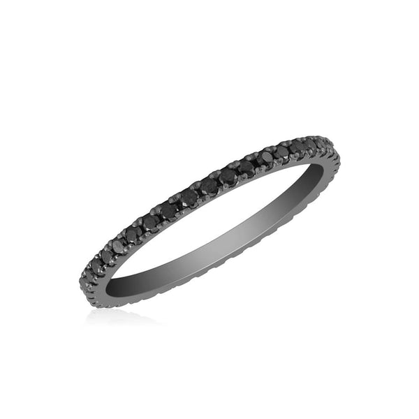 Black Diamond Micro Eternity Ring