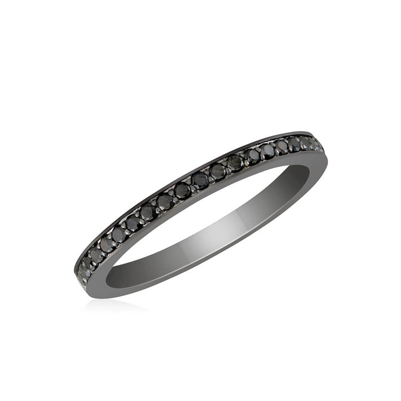 Black Diamond Channel Eternity Ring