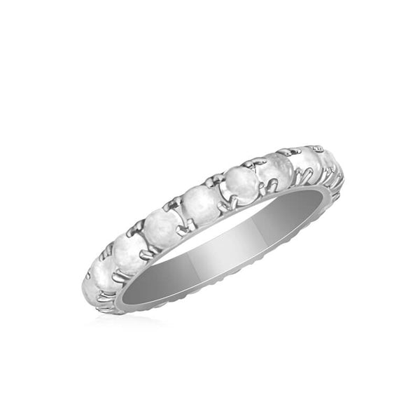 Moonstone Cabochon Eternity Ring