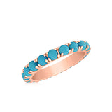 Turquoise Cabochon Eternity Ring