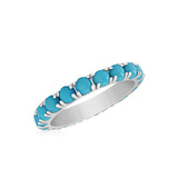 Turquoise Cabochon Eternity Ring