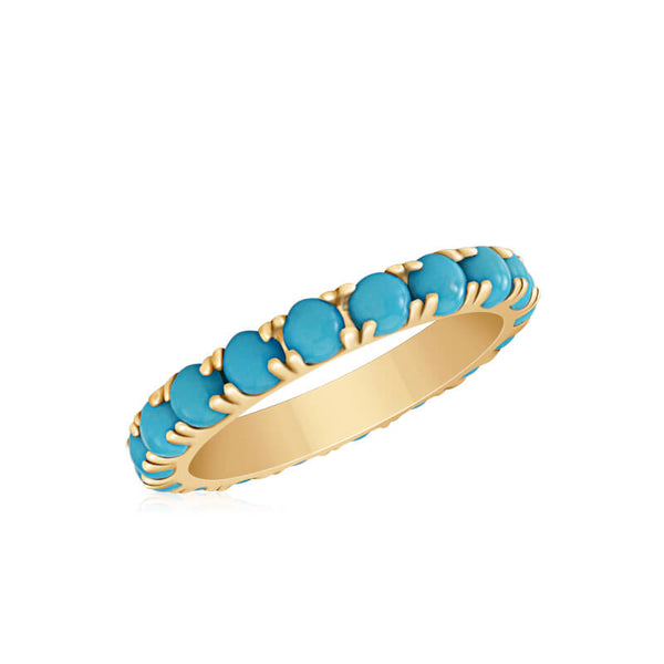 Turquoise Cabochon Eternity Ring